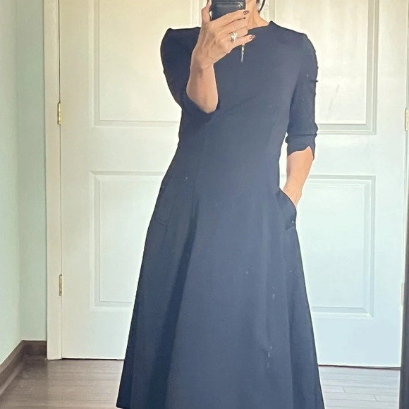 Metisu black 60s fit and flare dress size S - Picture 6 of 11